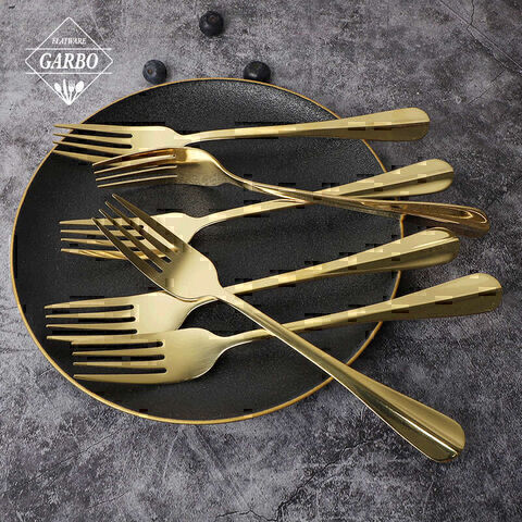 Minimalist Luxury PVD Golden High Quality Stainless Steel Dinner Fork