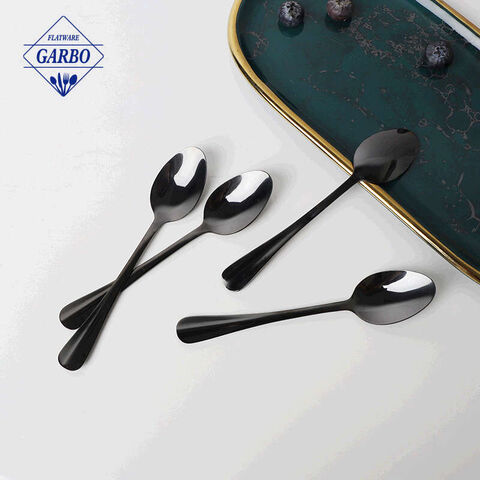 Wholesale Hot Selling PVD Black Colored Stainless Steel Dinner Spoon