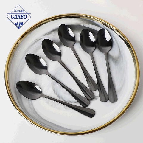 Wholesale Hot Selling PVD Black Colored Stainless Steel Dinner Spoon