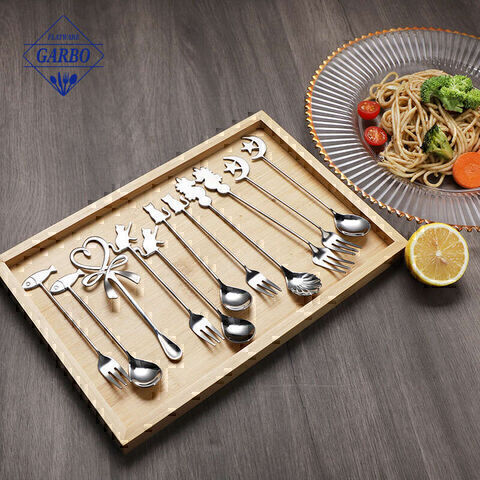 children stainless steel flatware with lovely cartoon handle