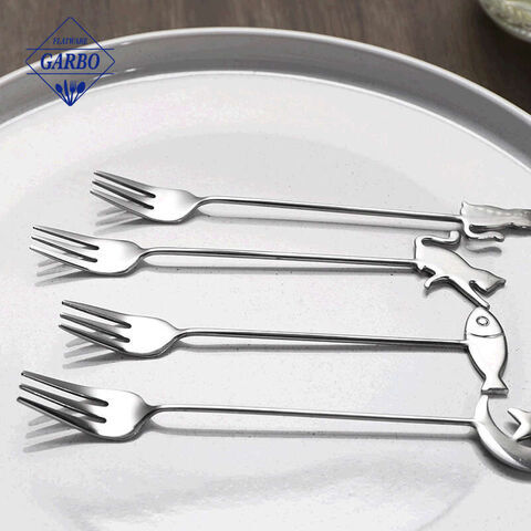 high quality stainless steel dessert fork with design handle