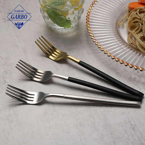 18/10 Gold Silverware Set Sandblast Handle Dinner Fork