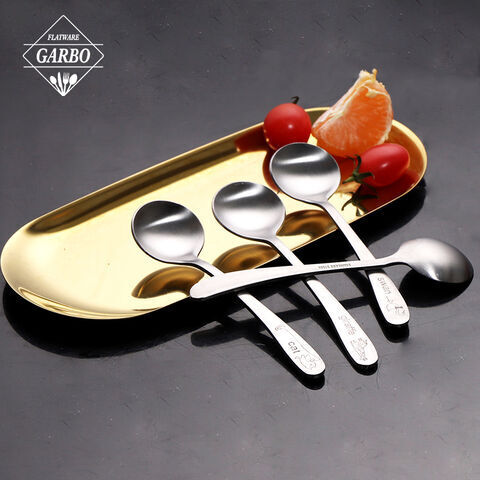 Food Grade Stainless Steel Spoons for Eating Soup Cereal Spoon