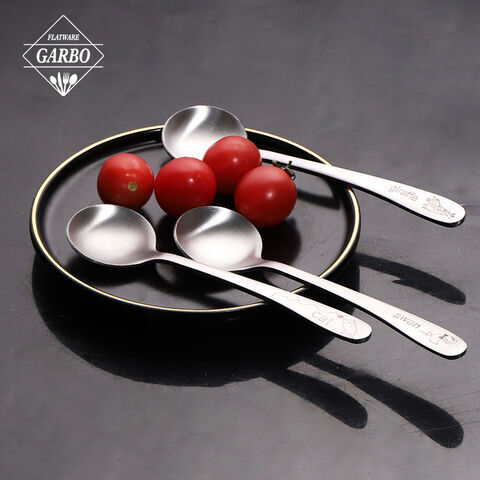 Food Grade Stainless Steel Spoons for Eating Soup Cereal Spoon