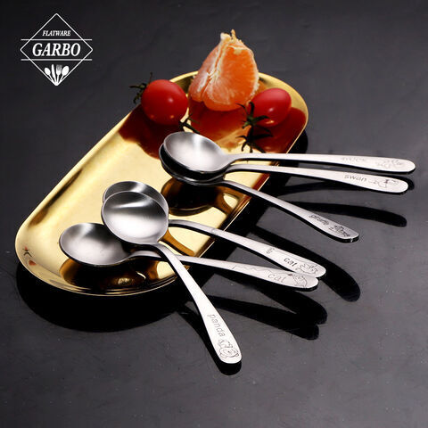 Food Grade Stainless Steel Spoons for Eating Soup Cereal Spoon