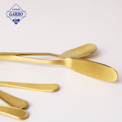 Restaurant Catering Gold Silverware Cutlery Cute Tea Spoon Set