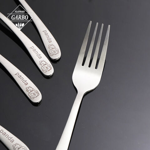 Panda design matt polished stainless steel cutlery set