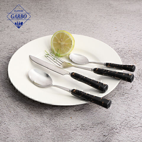 Cheap price wholesale hot selling marble design handle teaspoon for afternoon tea