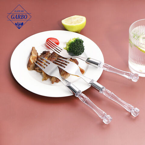 Custom Gift Box Spoon Fork Knife Dinner Flatware Set 24pcs Cutlery Set With pink plastic handle
