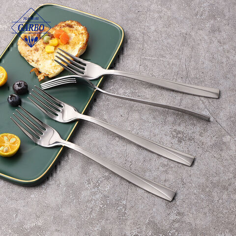 Eco-friendly na Cutlery Fork Stainless Steel Flatware na may Silver Handle