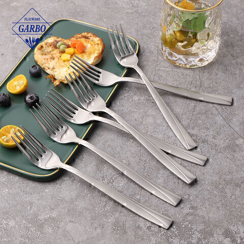 Eco-friendly na Cutlery Fork Stainless Steel Flatware na may Silver Handle