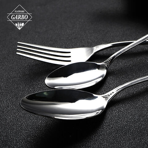 Baroque Style Hot Selling Mirror Polished Stainless Steel Cutlery Flatware Sets