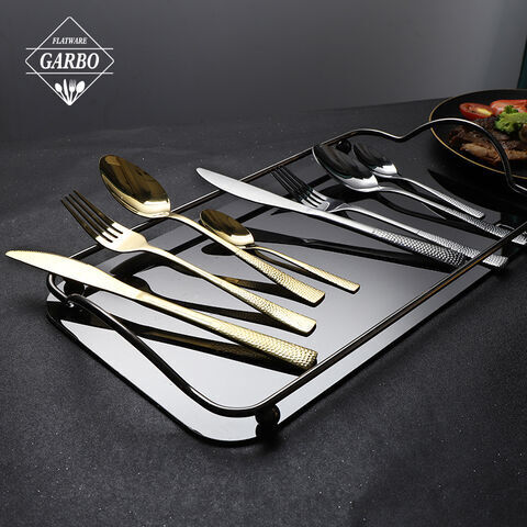 Flatware Bộ đồ bạc Bộ dao kéo bằng thép không gỉ cho bữa tiệc nhà hàng tại nhà Gương đã hoàn thành