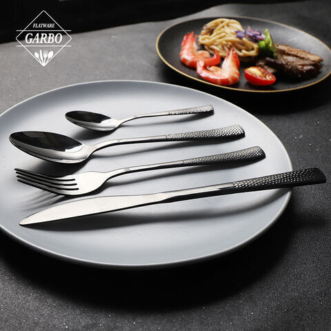 Flatware Silverware Set Stainless Steel Cutlery Set para sa Home Restaurant Party Mirror Tapos na