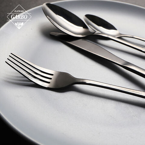 Flatware Bộ đồ bạc Bộ dao kéo bằng thép không gỉ cho bữa tiệc nhà hàng tại nhà Gương đã hoàn thành