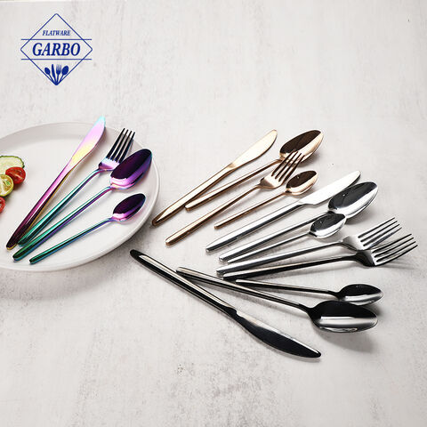 High Quality PVD Colored Shiny Minimalist Stainless Steel Dinner Fork