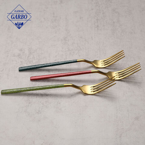 colored dinner fork with beauty ddesigns handle for home