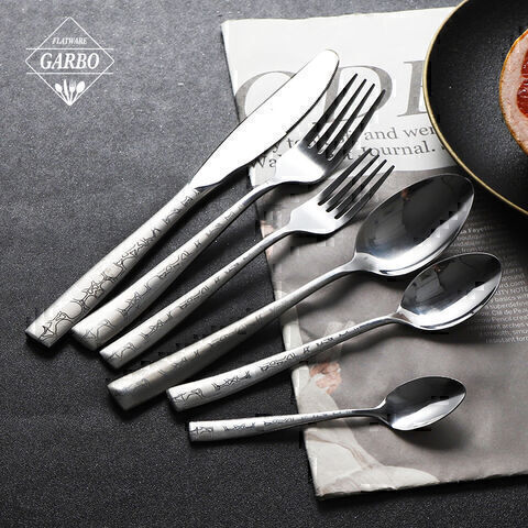 Full flatware silverware set knife fork spoon cutlery set 