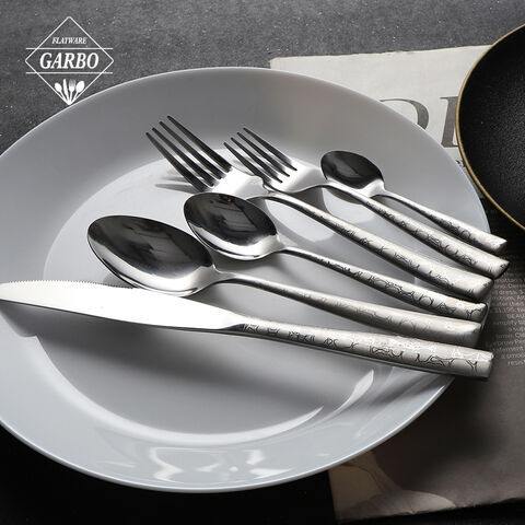 Full flatware silverware set knife fork spoon cutlery set 