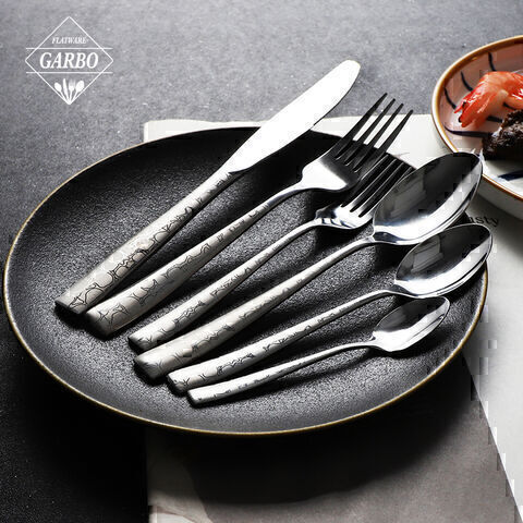 Full flatware silverware set knife fork spoon cutlery set 