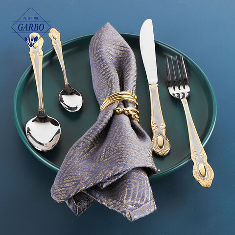 Luxury flatware with good design high-quality knife fork spoon cutlery set 