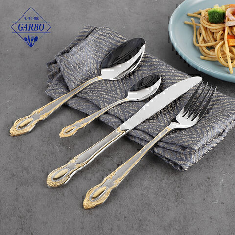 Luxury flatware with good design high-quality knife fork spoon cutlery set 