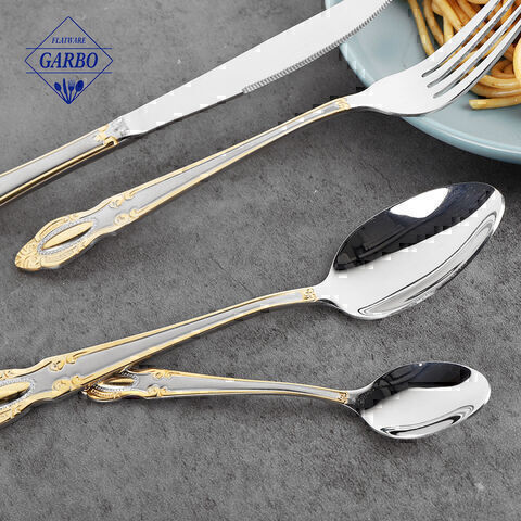 Luxury flatware with good design high-quality knife fork spoon cutlery set 