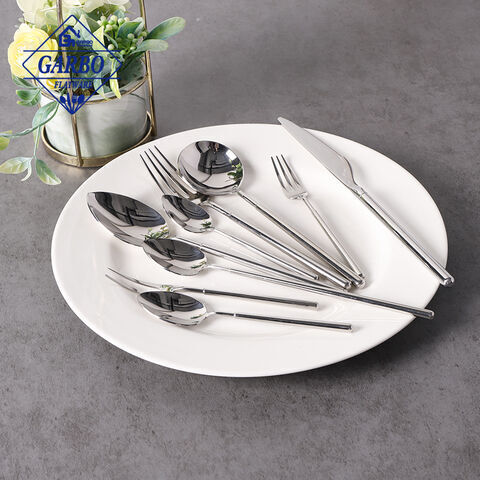 High mirror polish 420&304 stainless steel tableware silver mental cutlery set 