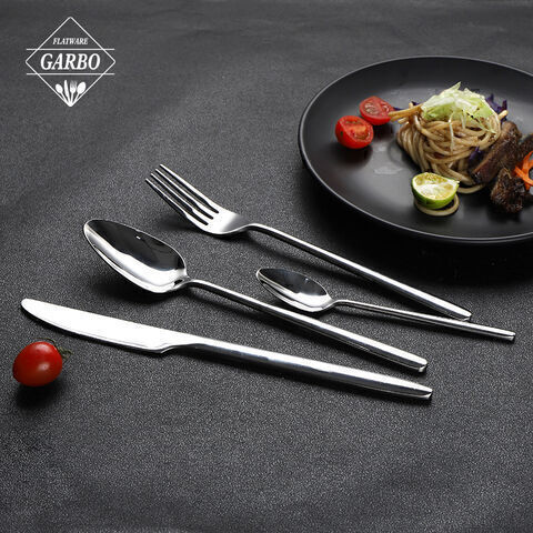 Regular Daily Used Silverware Stainless Steel Flatware Cutlery Set with Minimalist Design