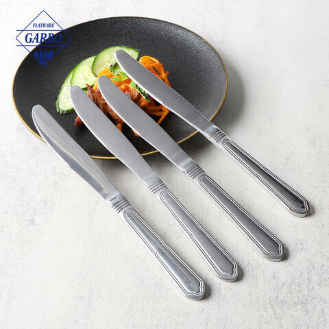 Premium 430ss mental silver tableware simple style sturdy dinner knife