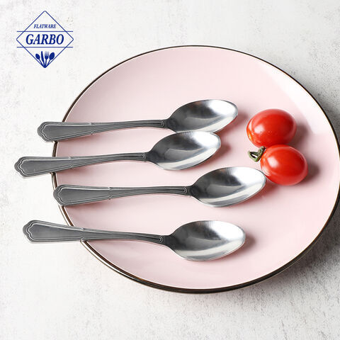 mirror polish silver color high quality family use silver color stainless steel dinner spoon