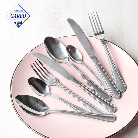 Wholesale cheap price flatware set with high quality mirror polish stainless steel cutlery 