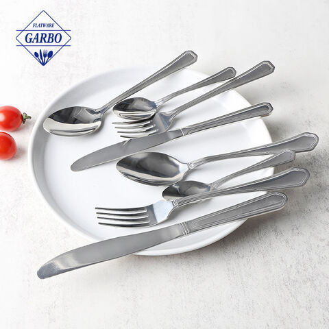 Wholesale cheap price flatware set with high quality mirror polish stainless steel cutlery 