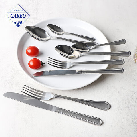 Wholesale cheap price flatware set with high quality mirror polish stainless steel cutlery 