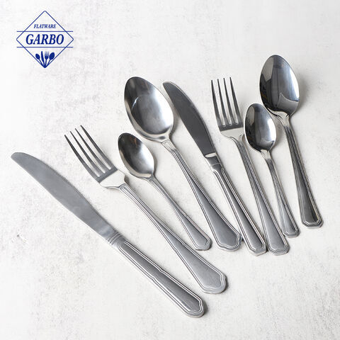 Wholesale cheap price flatware set with high quality mirror polish stainless steel cutlery 