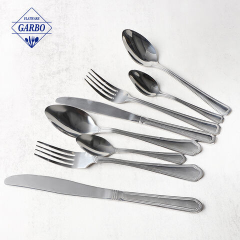 Wholesale cheap price flatware set with high quality mirror polish stainless steel cutlery 