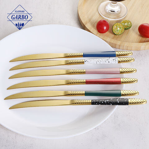 فولاد ضد زنگ جدید لوکس Godlen Flatware 410 با دسته طراحی حکاکی شده