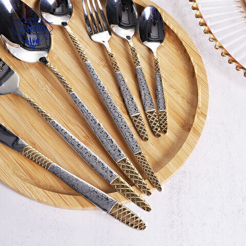 New arrivals 410 stainless steel cutlery set mental kitchenware with cheap price