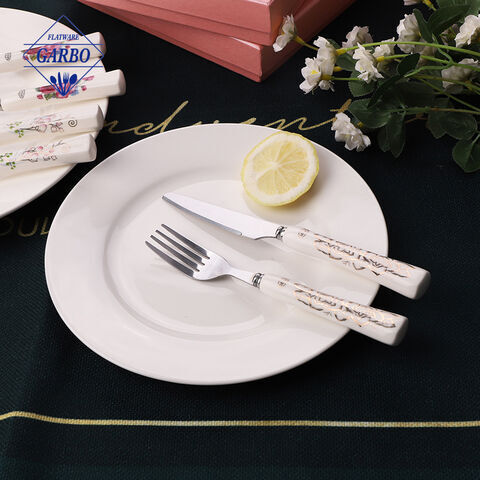 Ang China ay gumagawa ng Brazil hotsell flatware set na may ceramic handle cutlery set