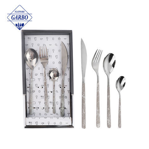 Homedepot Best Seller 16 Pieces Silver Stainless Steel Flatware Set 