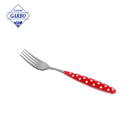 Alibaba Hot Selling Item Silver Stainless Steel Dinner Fork ABS Plastic Handle
