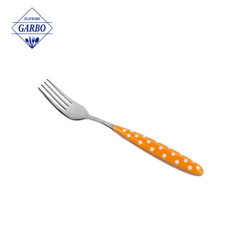 Alibaba Hot Selling Item Silver Stainless Steel Dinner Fork ABS Plastic Handle