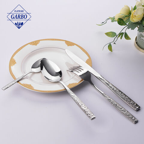  Silver flatware set made by China manufacturer with high quality