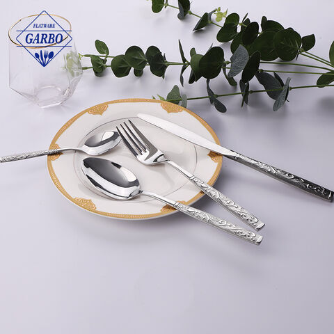  Silver flatware set made by China manufacturer with high quality