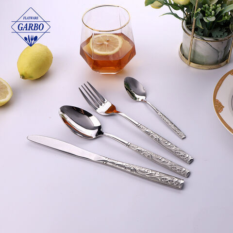  Silver flatware set made by China manufacturer with high quality