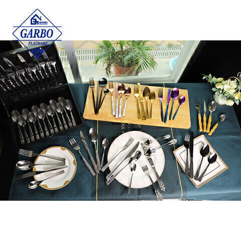 Amazon hot selling stainless steel flatware group promotional price cutlery