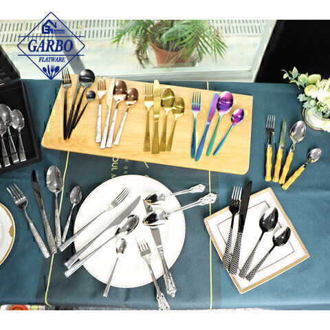 Amazon hot selling stainless steel flatware group promotional price cutlery