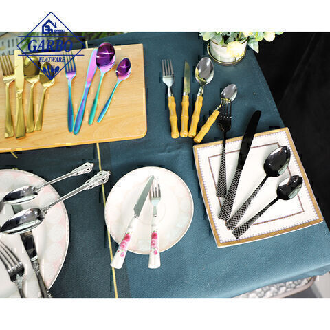 Amazon hot selling stainless steel flatware group promotional price cutlery