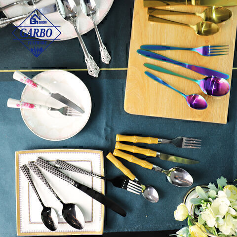 16 pcs group luxury stainless steel flatware dinnerware cutlery set