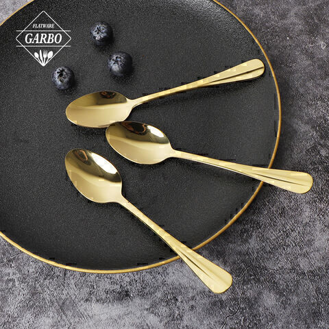 Cucchiaio da tavola in acciaio inossidabile oro stile moderno più venduto da Amazon